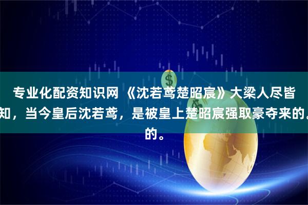 专业化配资知识网 《沈若鸢楚昭宸》大梁人尽皆知，当今皇后沈若鸢，是被皇上楚昭宸强取豪夺来的。
